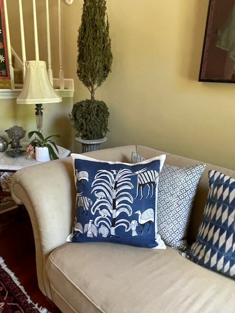 Harlequin Indigo Decorative Pillow