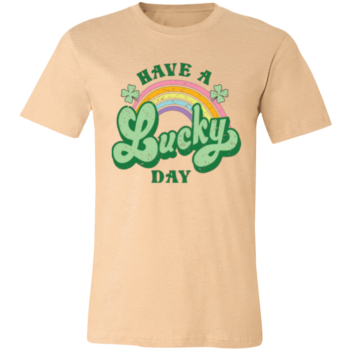 Have a Lucky Day graphic t-shirt in Heather Sand Dune