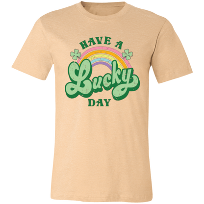 Have a Lucky Day graphic t-shirt in Heather Sand Dune