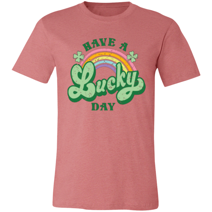 Have a Lucky Day graphic t-shirt in Heather Mauve