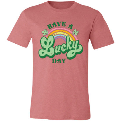 Have a Lucky Day graphic t-shirt in Heather Mauve