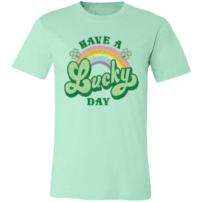 Have a Lucky Day graphic t-shirt in Heather Mint