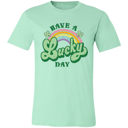 Have a Lucky Day graphic t-shirt in Heather Mint