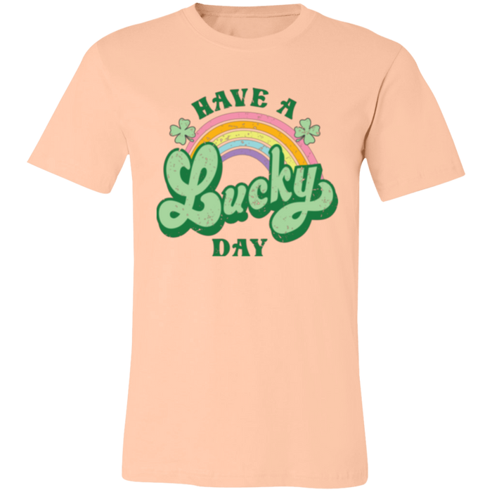 Have a Lucky Day graphic t-shirt in Heather Peach