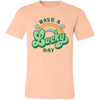 Have a Lucky Day graphic t-shirt in Heather Peach