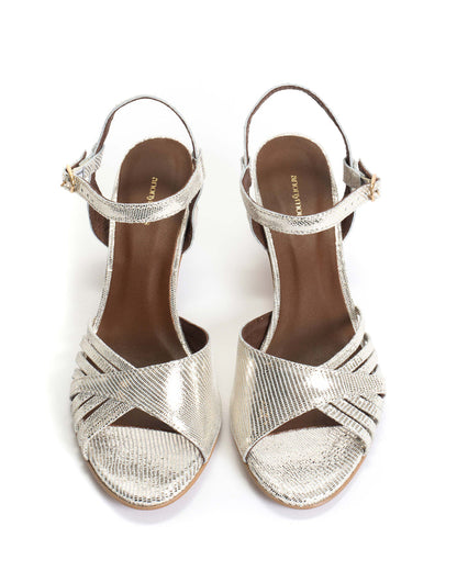 Hermine Lizard metallic goat Champagne - Anonymous Copenhagen