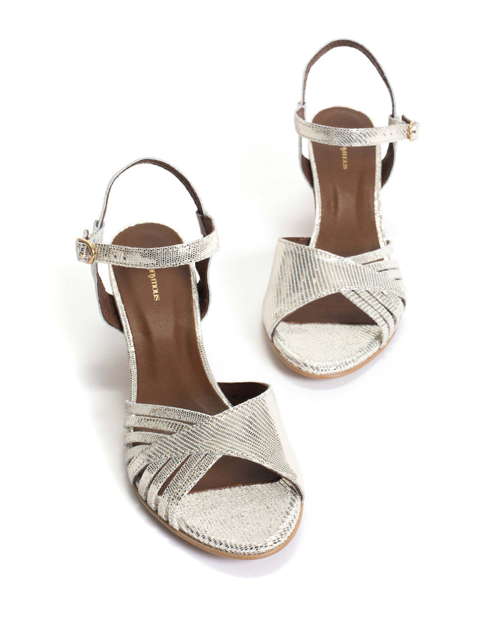 Hermine Lizard metallic goat Champagne - Anonymous Copenhagen