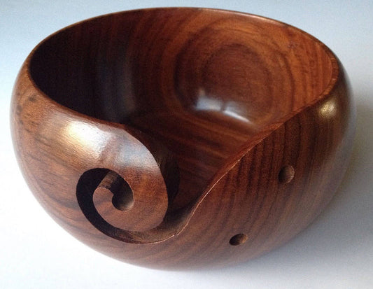 High Quality Medium Yarn Bowl Wooden Handmade Sheesham Wood Tools Knitting Wool Crochet Strong Durable Wool