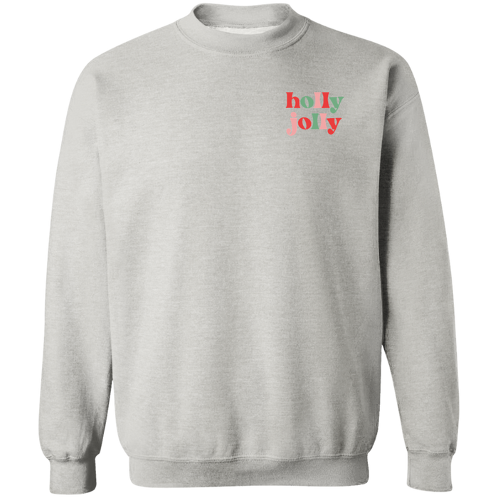 Holly Jolly crewneck sweatshirt in Ash