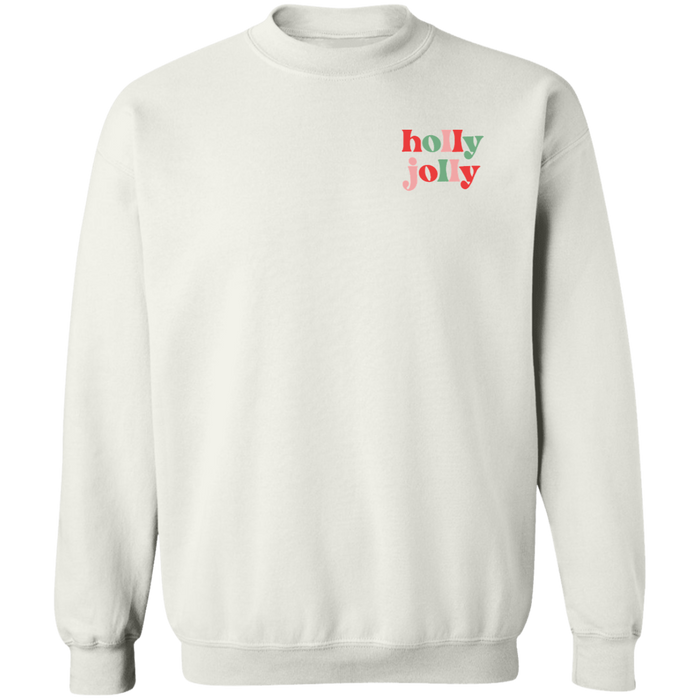 Holly Jolly crewneck sweatshirt in White