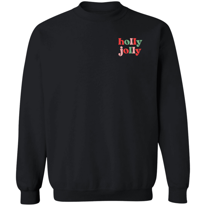 Holly Jolly crewneck sweatshirt in Black