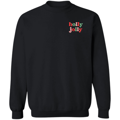 Holly Jolly crewneck sweatshirt in Black