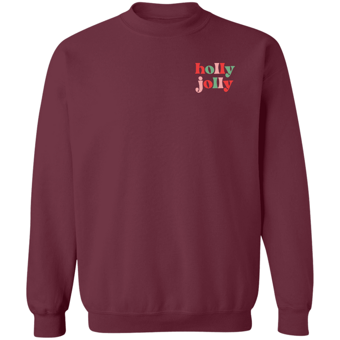 Holly Jolly crewneck sweatshirt in Maroon