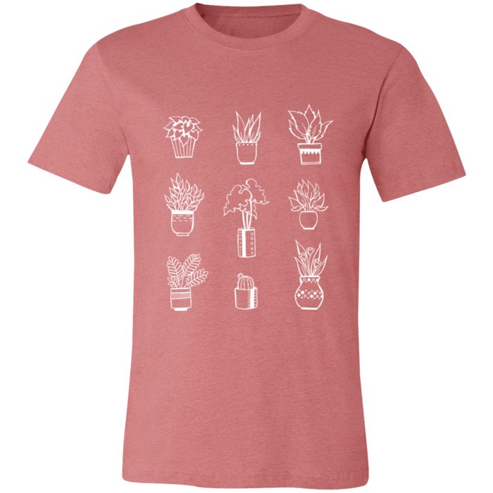 Houseplants graphic t-shirt in Heather Mauve