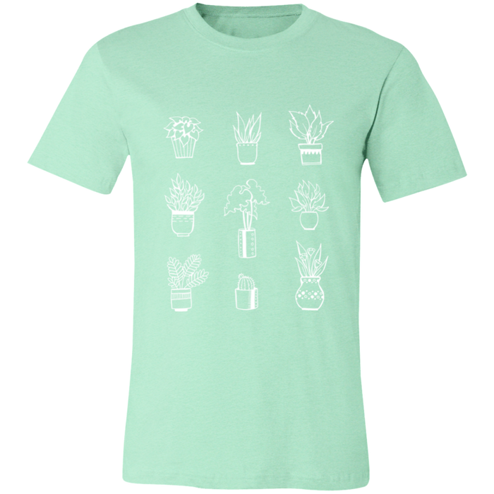 Houseplants graphic t-shirt in Heather Mint