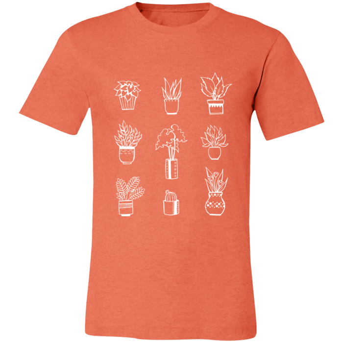 Houseplants graphic t-shirt in Heather Orange