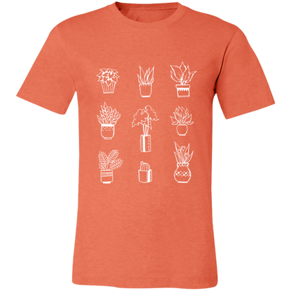 Houseplants graphic t-shirt in Heather Orange