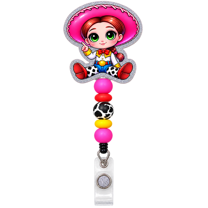 Howdy, Workday! | Cowgirl Interchangeable Badge Reel & Topper Set