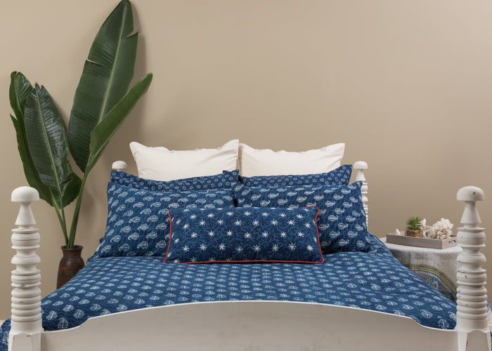 Indigo Sitara Pillow Cover