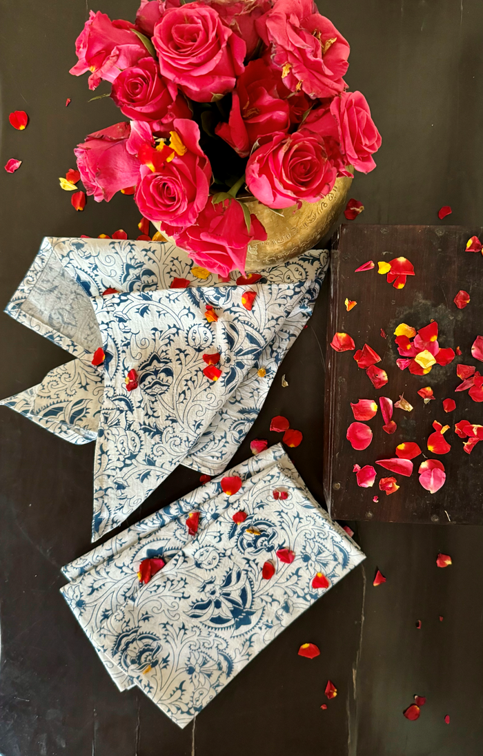 Jardin Navy Blue Napkin Set