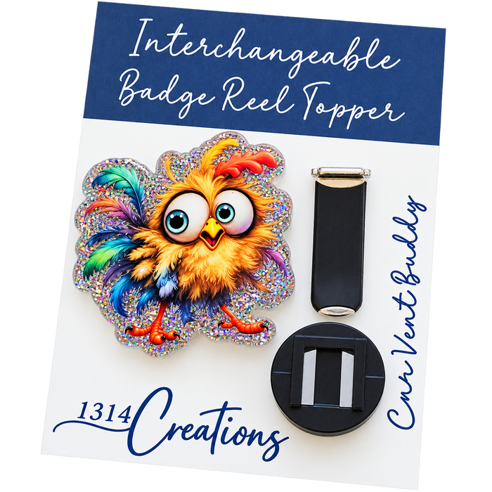 Just a Little Hen-Sane | Interchangeable Badge Reel & Topper Set