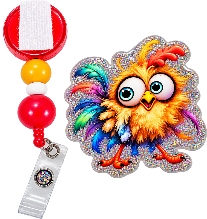 Just a Little Hen-Sane | Interchangeable Badge Reel & Topper Set