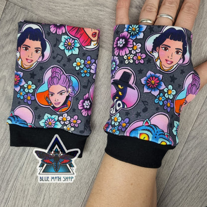 K pop Demon Hunters fingerless gloves