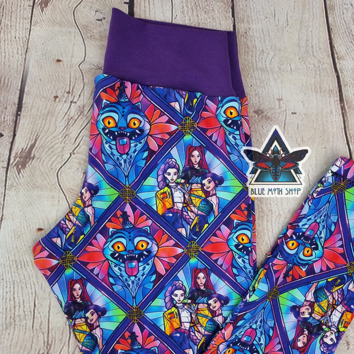K Pop demon hunters kids leggings