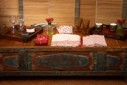 Khamir Cinnabar Woven Napkin Set