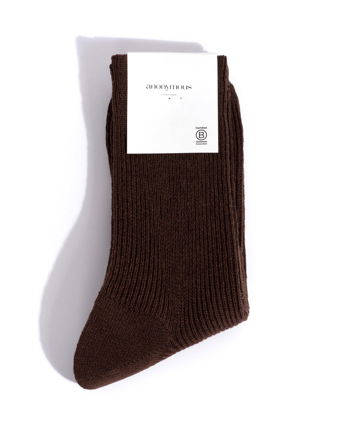 Lanai cashmere socks 70% wool 30% cashmere Chocolate - Anonymous Copenhagen Socks