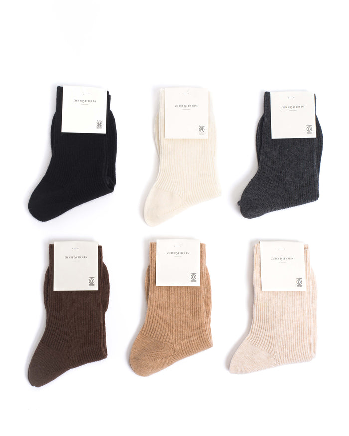 Lanai cashmere socks 70% wool 30% cashmere Chocolate - Anonymous Copenhagen