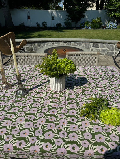Les Coquelicots Floral Print Tablecloth