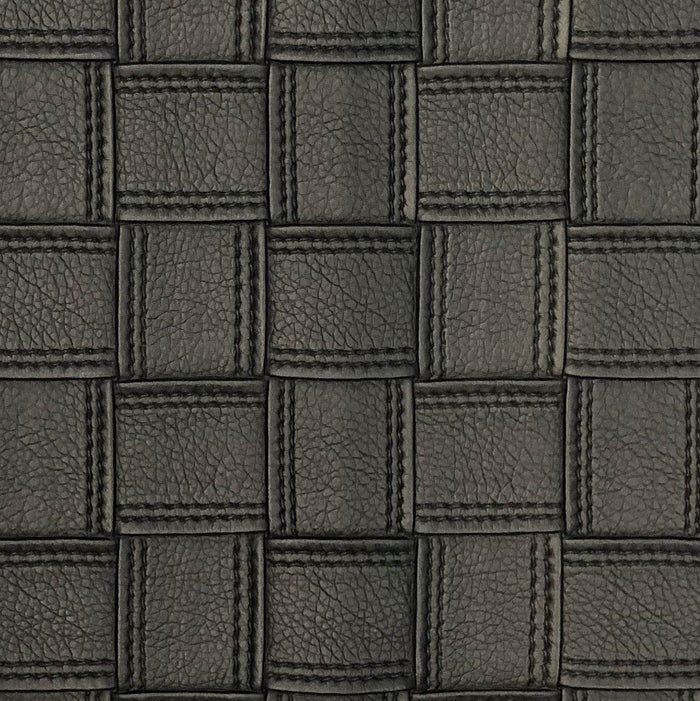 Licorice Black Artificial Leather Luxury Throw Pillow - Plutus Brands