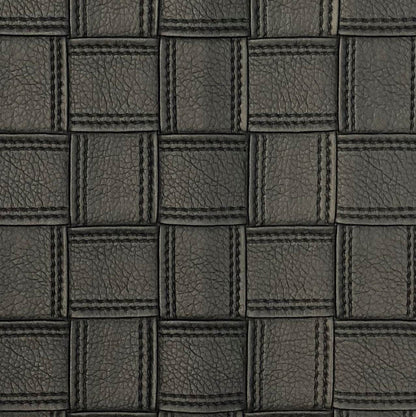 Licorice Black Artificial Leather Luxury Throw Pillow - Plutus Brands