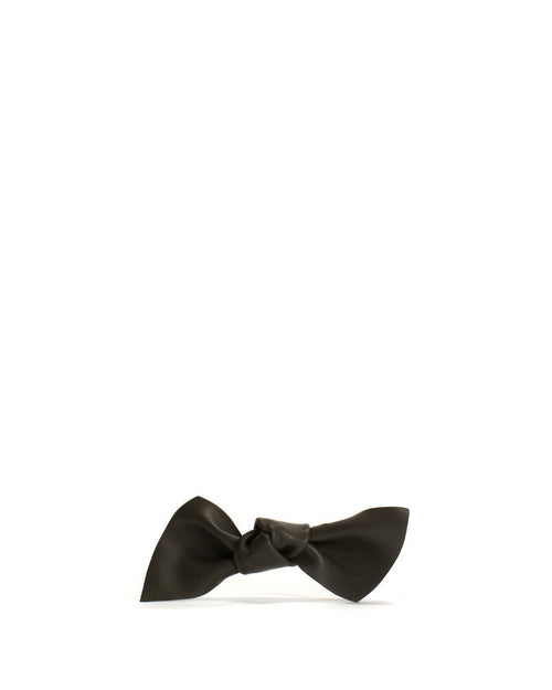 Linnie hair elastic grand bow Shiny lamb Moss green - Anonymous Copenhagen