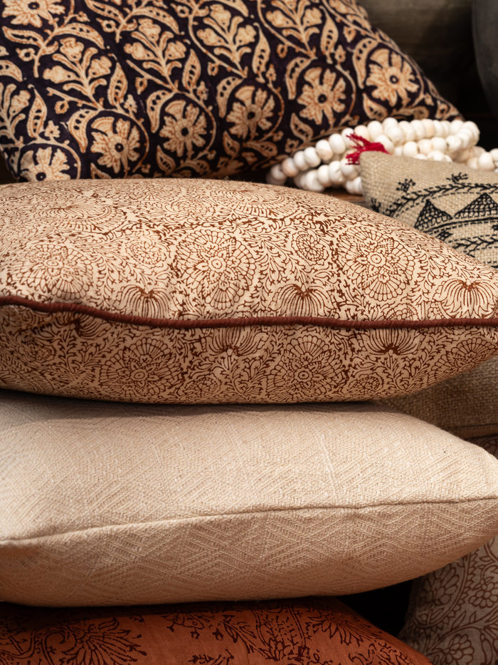 Madurai Charcoal/Brown Decorative Pillow Cover