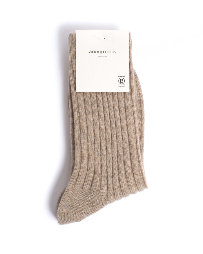 Magdai cashmere socks 100% cashmere (socks) Light taupe - Anonymous Copenhagen