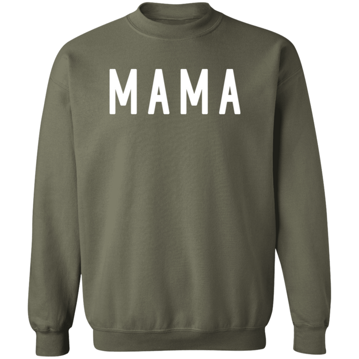 Mama Block crewneck sweatshirt in Military Green