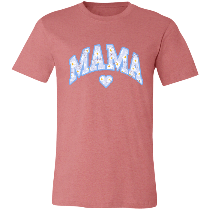 Mama Floral Daisy T-Shirt (Blue) in Heather Mauve