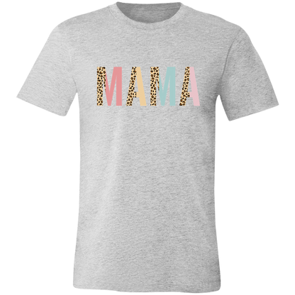 Mama Leopard and Pastel Color Block graphic t-shirt in Athletic Heather