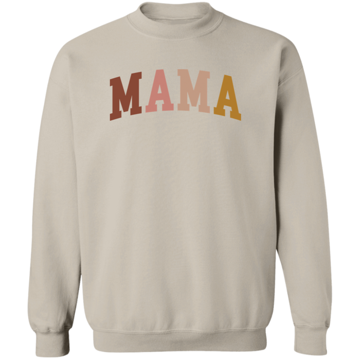 Mama Neutral Color Block crewneck sweatshirt in Sand