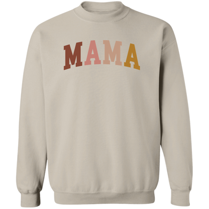 Mama Neutral Color Block crewneck sweatshirt in Sand