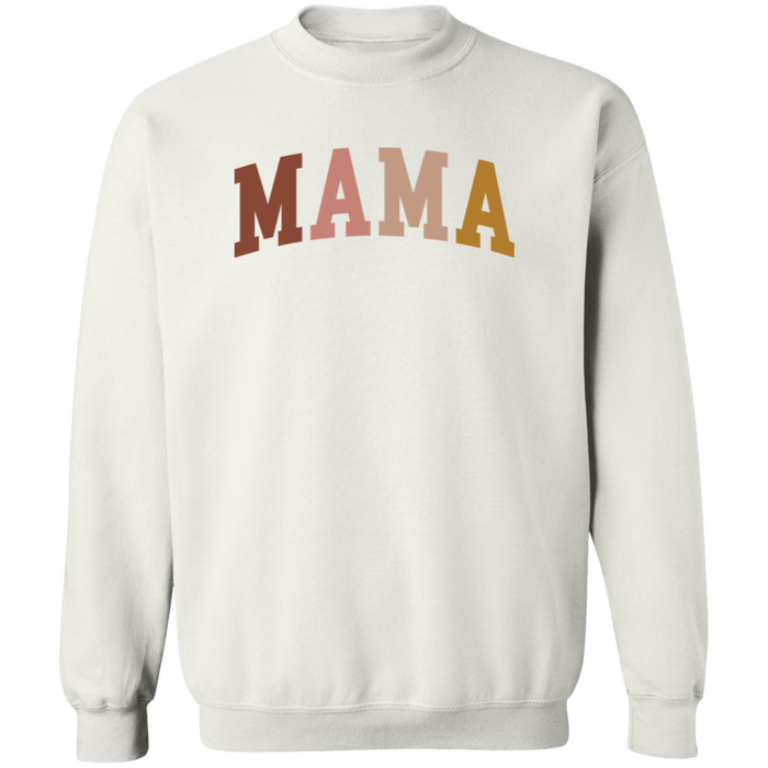 Mama Neutral Color Block crewneck sweatshirt in White