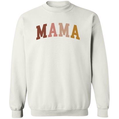Mama Neutral Color Block crewneck sweatshirt in White