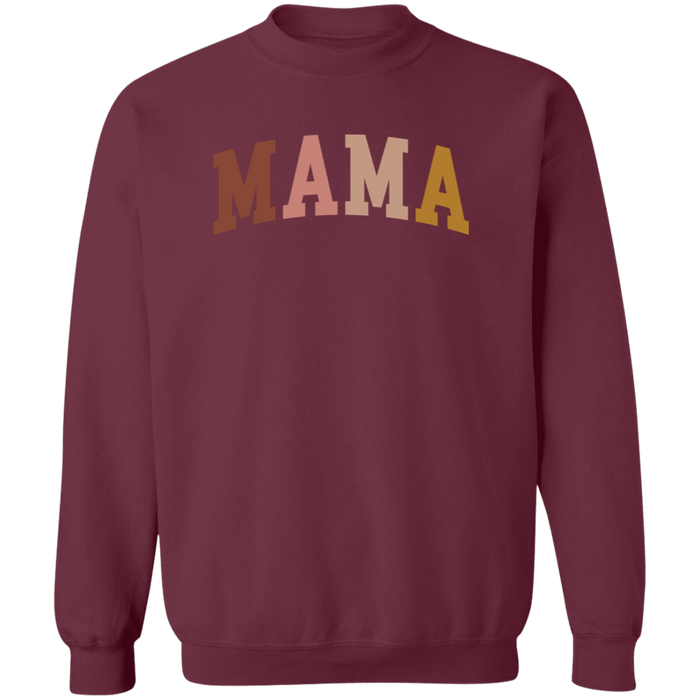 Mama Neutral Color Block crewneck sweatshirt in Maroon