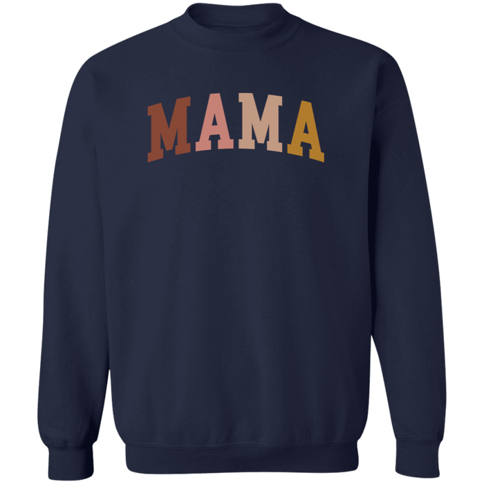 Mama Neutral Color Block crewneck sweatshirt in Navy