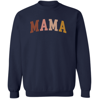 Mama Neutral Color Block crewneck sweatshirt in Navy