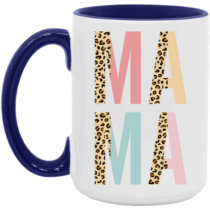 Mama Pastel and Leopard ceramic coffee mug, product photo 7