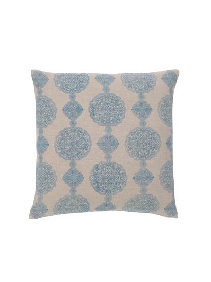 Manali Medallion Cornflower Blue Decorative Pillow Cover