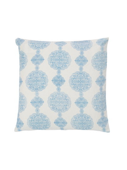 Manali Medallion Cornflower Blue Decorative Pillow Cover
